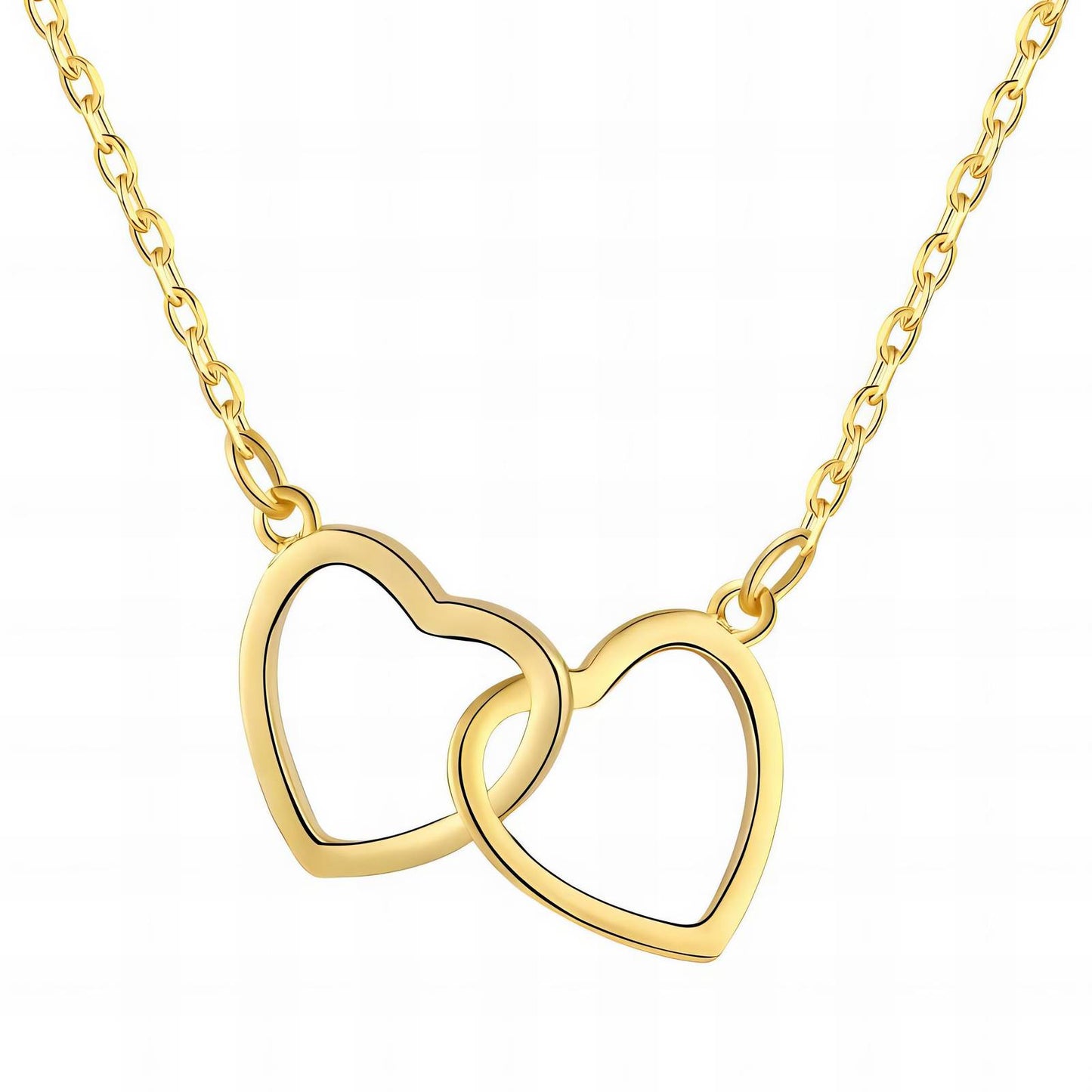 18K gold plated Stainless steel "Hearts" necklace