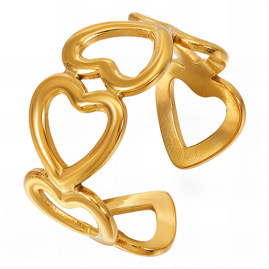 18K gold plated Stainless steel finger ring