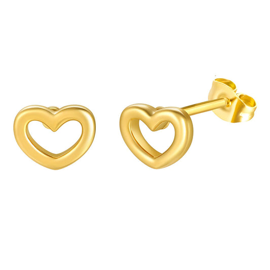 18K gold plated Stainless steel "Hearts" earrings